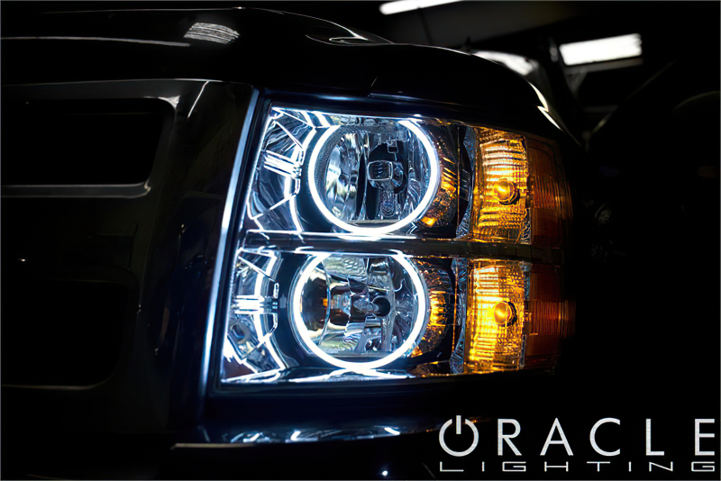 Chevrolet Silverado Headlight Halo Kit - ORACLE Lighting - LED Round Style - Green - `07-`13